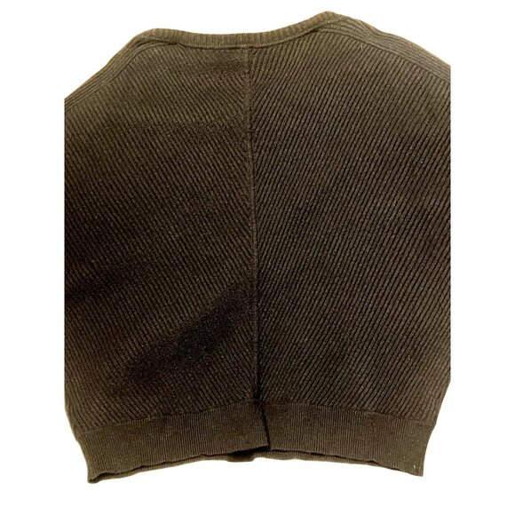 Devotion By Cyrus Women's Black Sweater L -Dolman Sleeves  V-neck Ribbed Goth - Picture 14 of 16